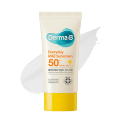 Derma B front packaging 50ml showing SPF50+ protection and portable size