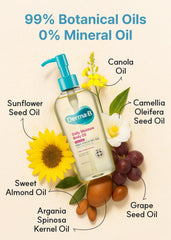Derma B with argan and sweet almond ingredients illustrating nourishing benefit