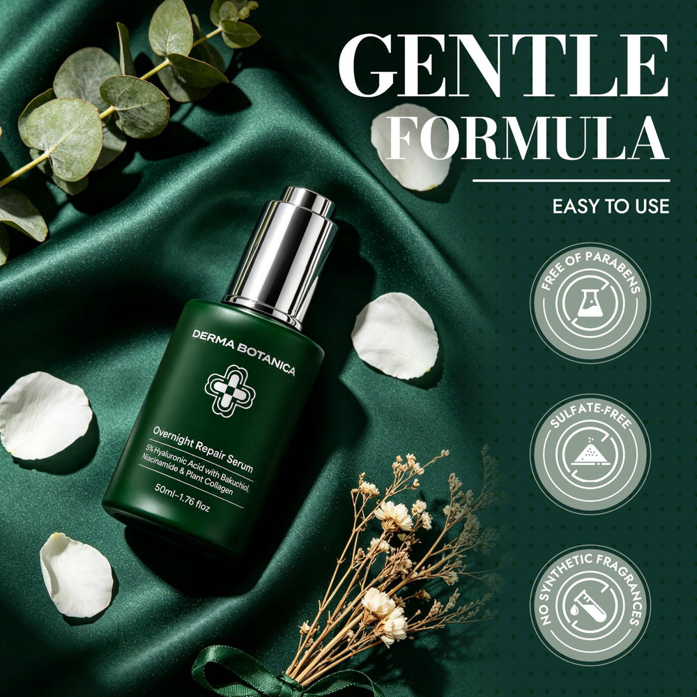 Derma Botanica ingredients label close-up showing peptide complex transparency benefit