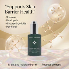 derma botanica serum staged in bathroom at night to show how it fits nightly routines