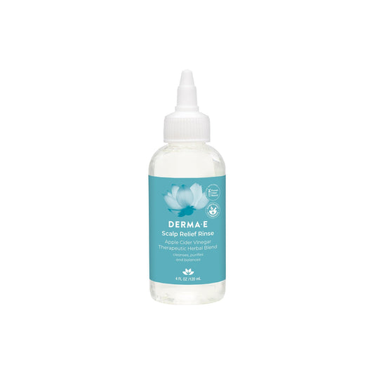 Derma E bottle front view showing clear label and calming design benefit clarity