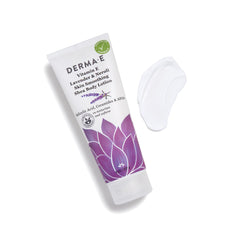 Derma E 8 oz bottle beside common items to show true size