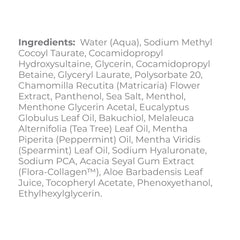 Derma E lather texture demonstrating gentle foam and body