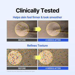 DERMA FACTORY cream swatched on skin showing smoothing hydration benefit