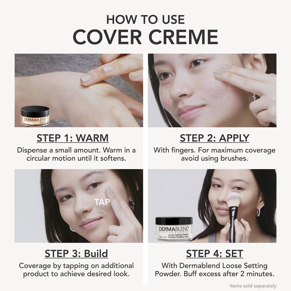 Dermablend before and after concealing discoloration for visible coverage benefit