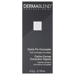 Dermablend concealer close-up label highlighting sensitive-skin safety
