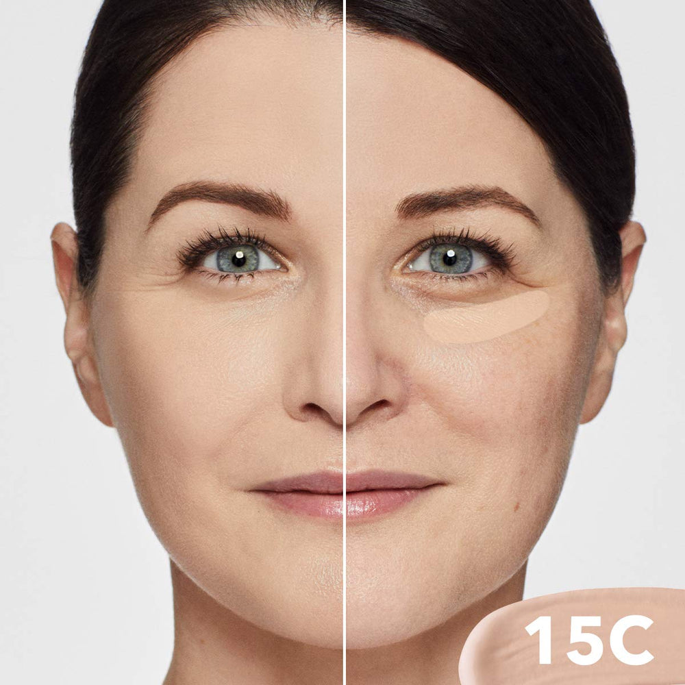 Dermablend concealer texture swiped on skin showing creamy hydrating finish benefit