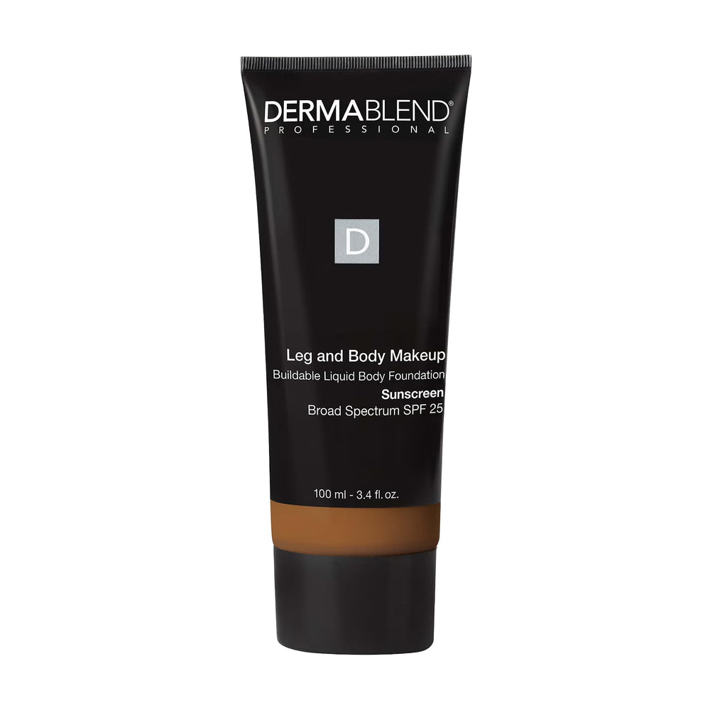 Dermablend front bottle 70W Deep Golden showing shade and pump for easy use