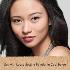 Dermablend powder texture close-up highlighting micronized particles for smooth finish