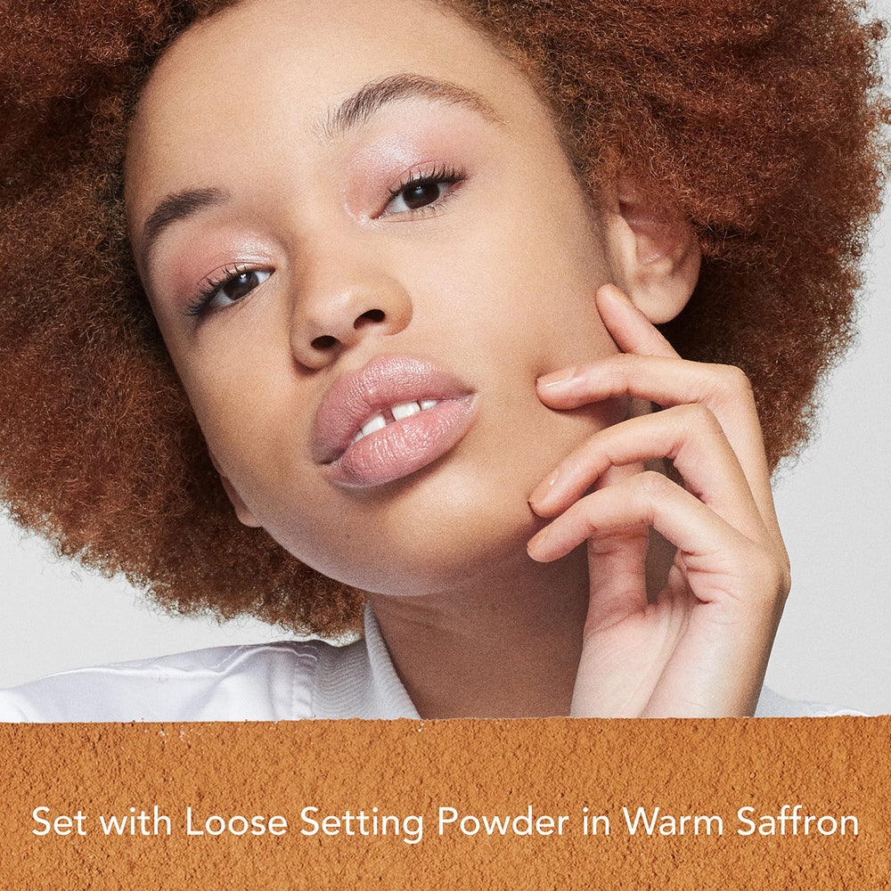 Dermablend powder texture closeup revealing micronized particles for a smooth, matte finish