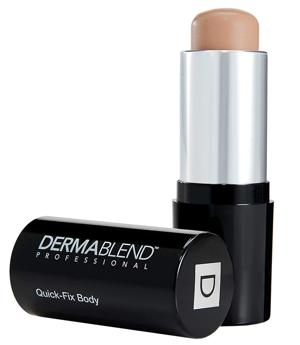 Dermablend Quick-Fix stick front view showing compact design and portability benefit