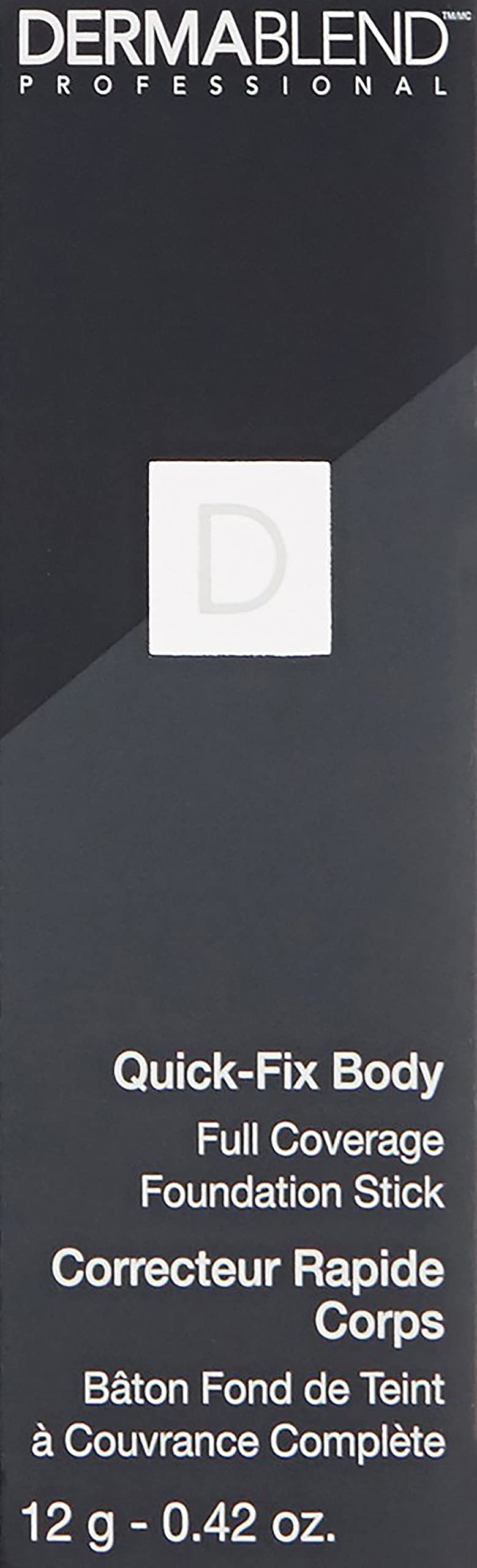 Dermablend stick being set with powder to show long-wear and water-resistance benefit