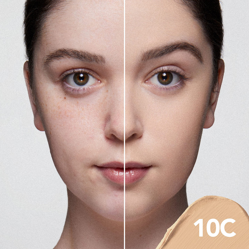 Dermablend creamy texture close-up illustrating smooth blendability and coverage