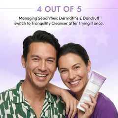 DERMAdoctor bottle on bathroom counter lifestyle shot depicting daily routine use