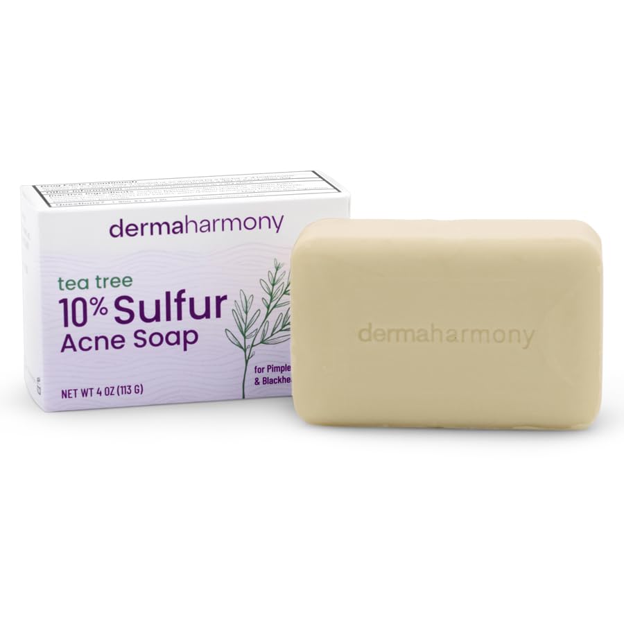 Dermaharmony acne bar front packaging shows product and benefits