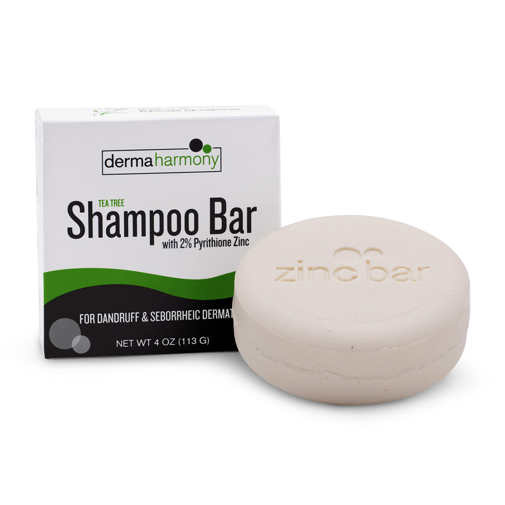 Dermaharmony front packaging showing shampoo bar and benefits