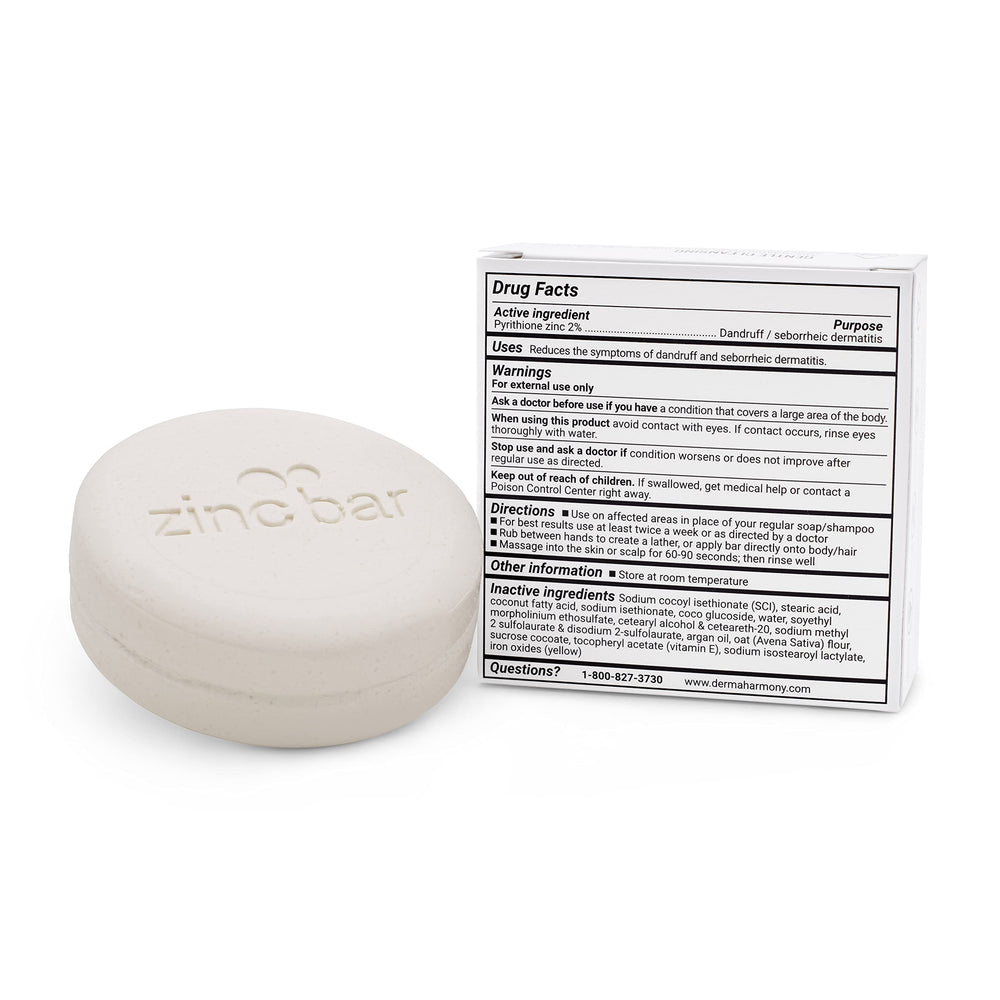 Dermaharmony label close-up showing ingredient list and transparency benefit