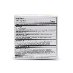 Dermaharmony product label close-up listing ingredients and pH