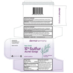 Dermaharmony sulfur bar close-up texture highlights gentle glycerin base