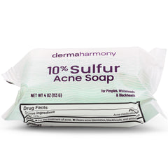 Dermaharmony sulfur bar lather on hands illustrating cleansing action