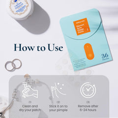 DERMAKR used patch with absorbed fluid visible, shows effective absorption benefit