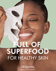 DERMAL mask beside towel in bathroom to convey at-home spa benefit