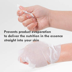 DERMAL mask held in hand to show scale and travel-friendly single-use convenience
