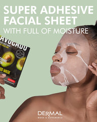 DERMAL hand holding mask to show size and easy application