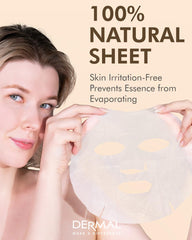 DERMAL ten-mask pack arrangement illustrating value and daily use convenience