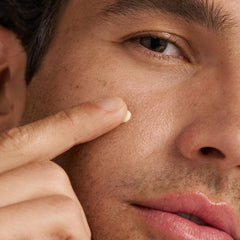 Dermalogica applied to chin blemish illustrating discreet treatment in use