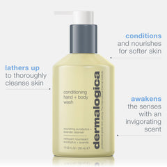 Dermalogica bottle next to hand for size comparison and travel-friendly benefit