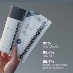 Dermalogica on bathroom shelf in routine setting for daily skincare boost