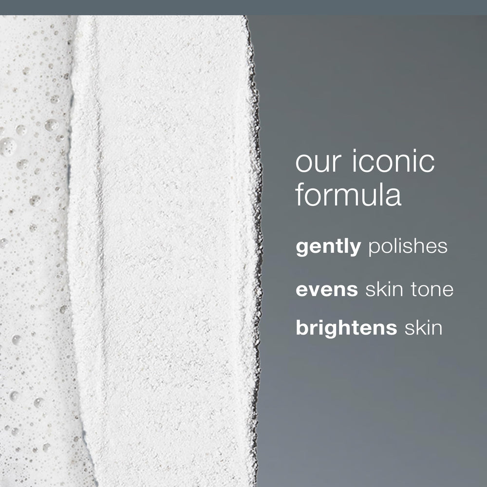 Dermalogica powder texture close-up highlighting smooth rice-derived granules