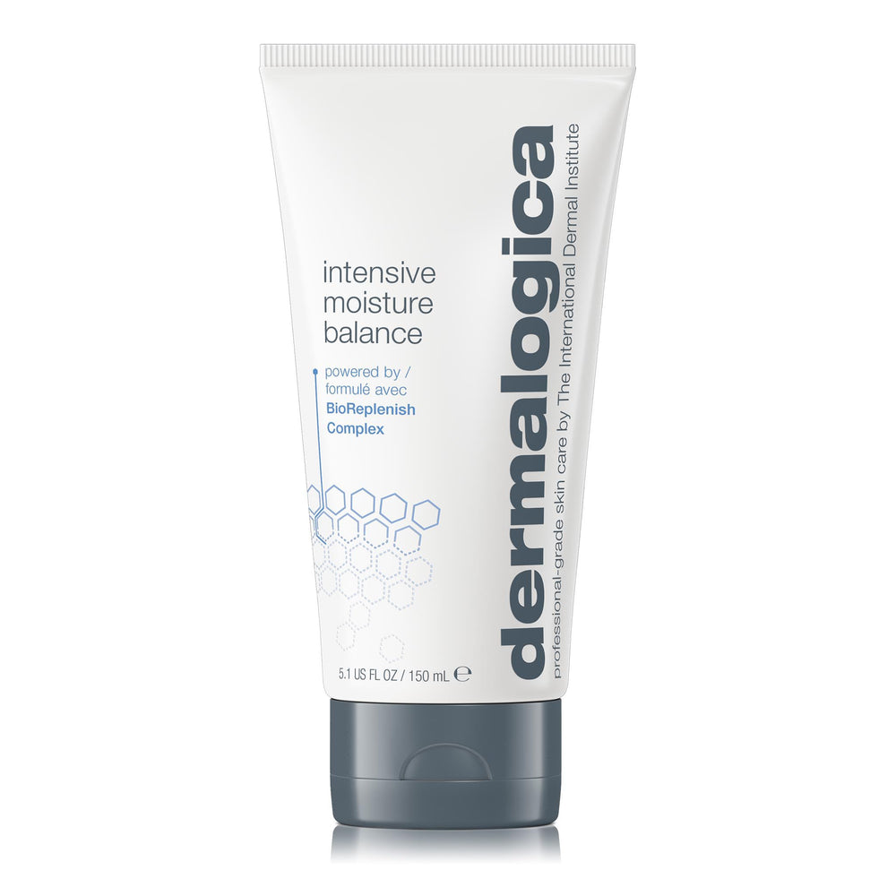 Dermalogica front packaging showing moisturizer jar and branding benefit: visible hydration