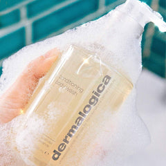 Dermalogica label closeup showing key ingredients and transparency benefit