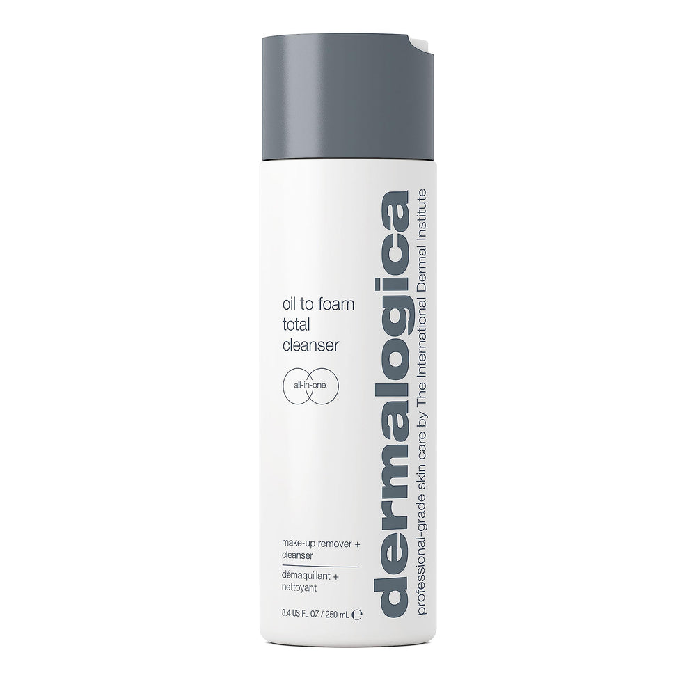 Dermalogica bottle front view showing cleanser, quick identification benefit