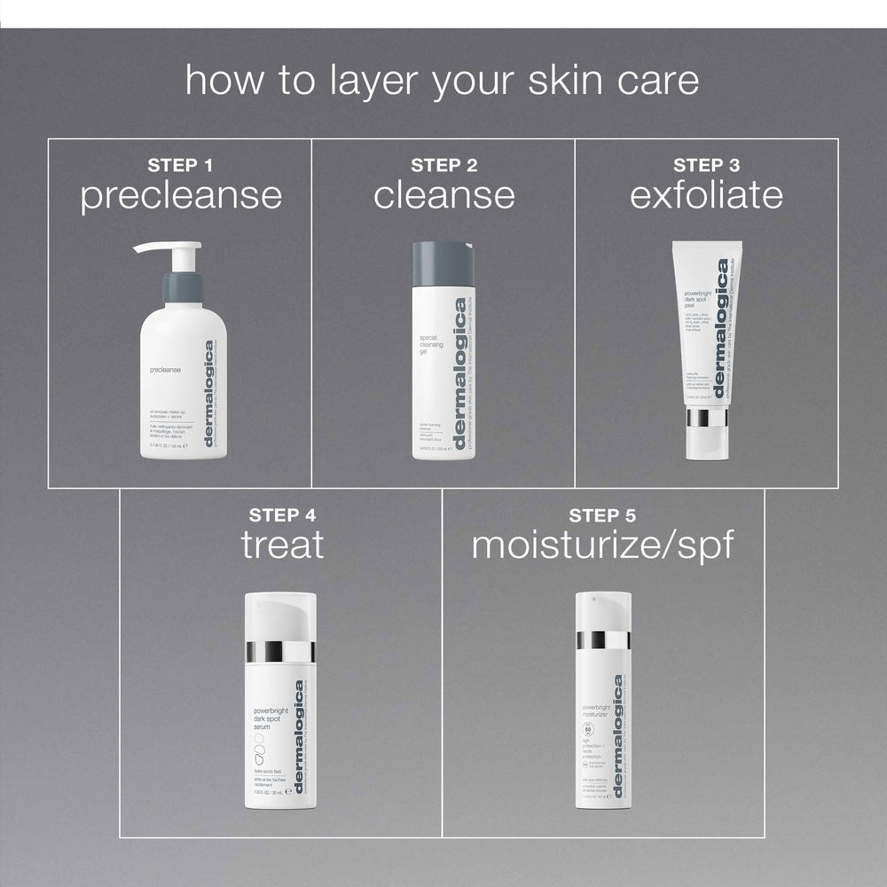 Dermalogica PowerBright applied to face in morning routine for daytime protection