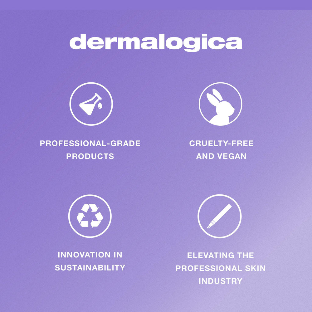 Dermalogica products on bathroom shelf styled for a calming routine