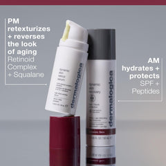 Dermalogica applying serum to cheek demonstrating even coverage and refinement