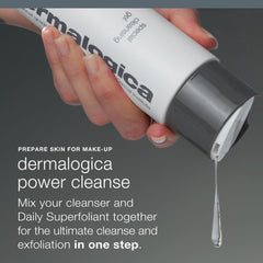 Dermalogica 2 oz jar in hand for clear size and travel-friendly convenience