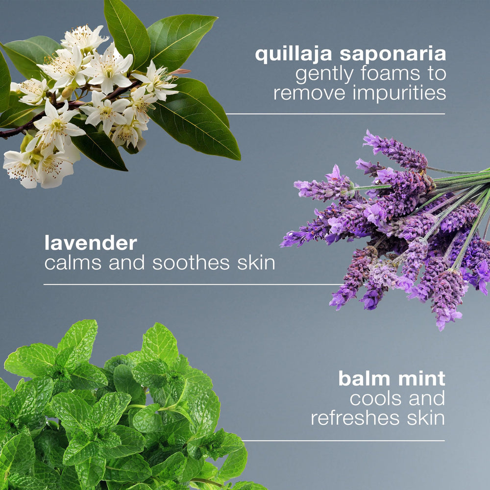 Size comparison with hand showing Dermalogica 8.4 fl oz volume for longer-lasting use