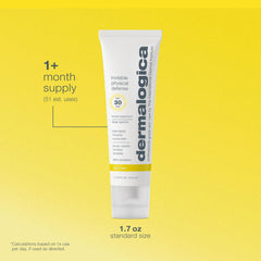 Dermalogica 1.7 fl oz tube beside common objects to show compact travel benefit