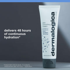 Dermalogica 3.4 fl oz jar next to a measuring item for size and travel-friendly benefit
