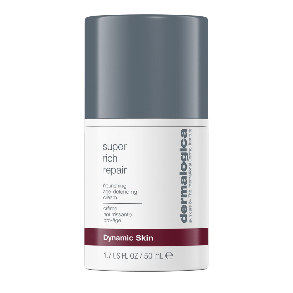 Dermalogica Super Rich Repair front jar showing luxe packaging and hydration benefits