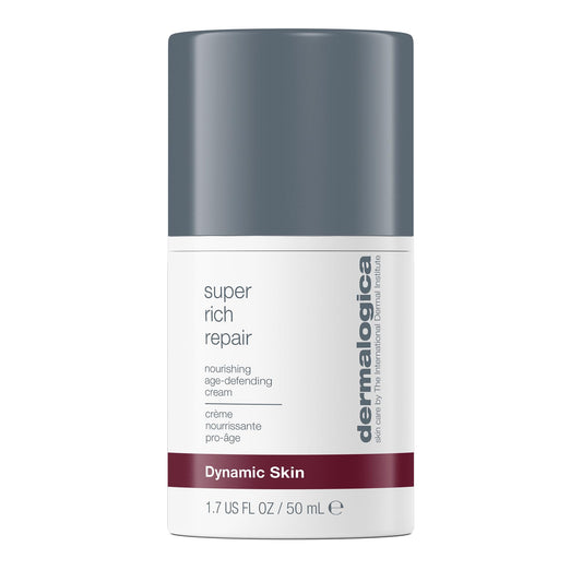 Dermalogica Super Rich Repair front jar showing luxe packaging and hydration benefits