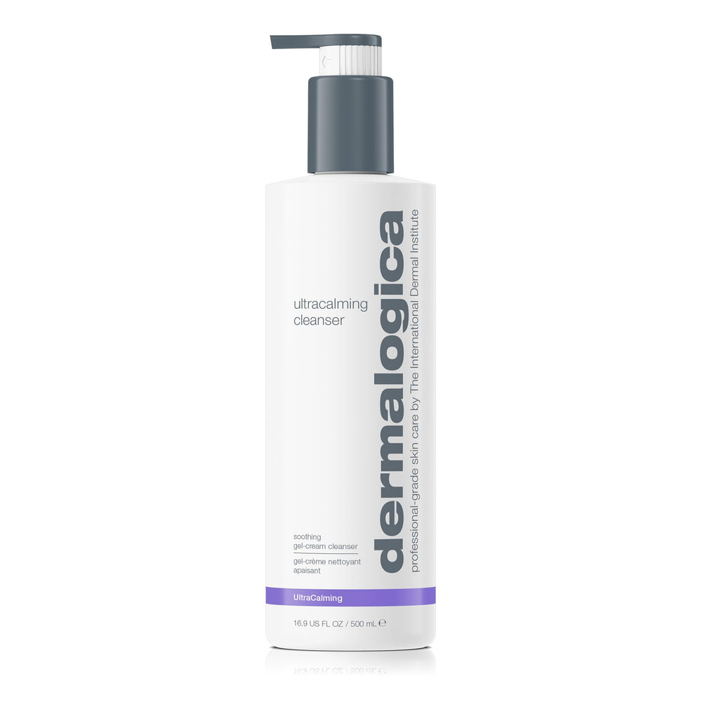 Dermalogica bottle front packaging showing calming benefits and size