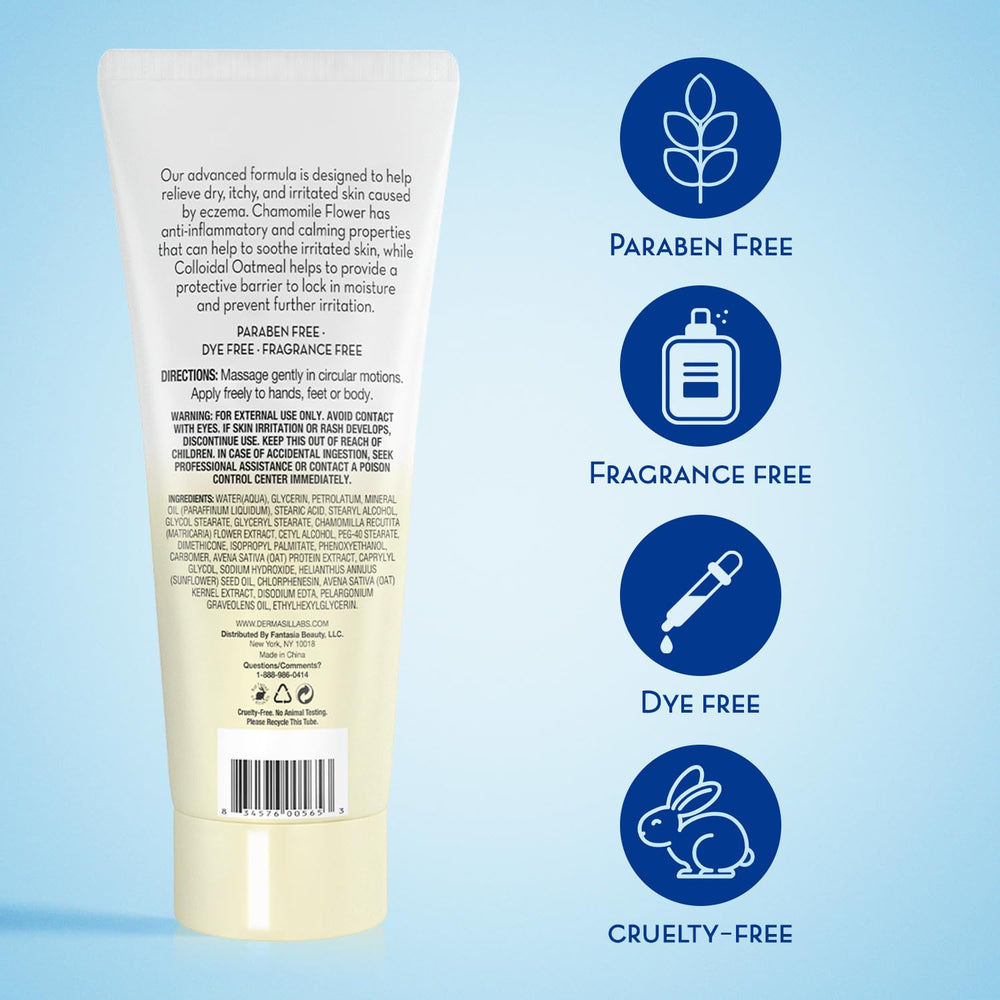 Dermasil open tube texture demonstrating fast-absorbing lotion benefit