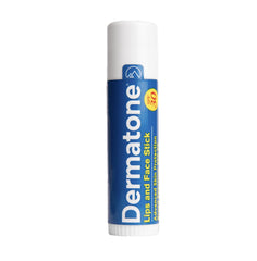 DERMATONE front packaging view shows compact SPF30 stick for all-weather protection