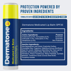DERMATONE stick in hand showing compact 0.15oz travel-friendly size