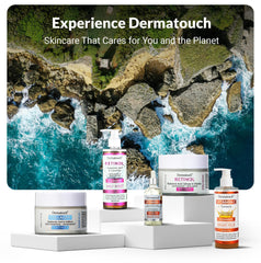 DERMATOUCH back label detail showing ingredients and dermatologist approval